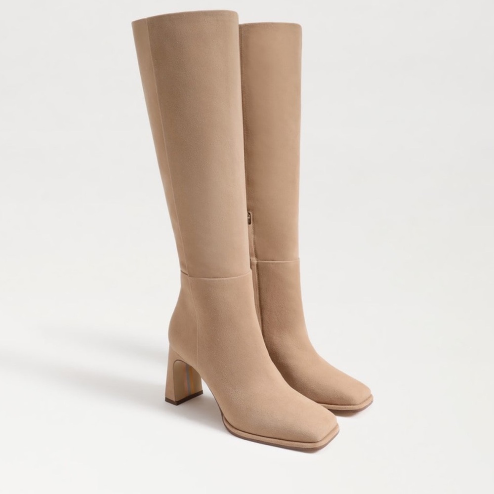Sam Edelman Women’s Issabel Knee High Athletic Fit Caramel Suede Boots 9